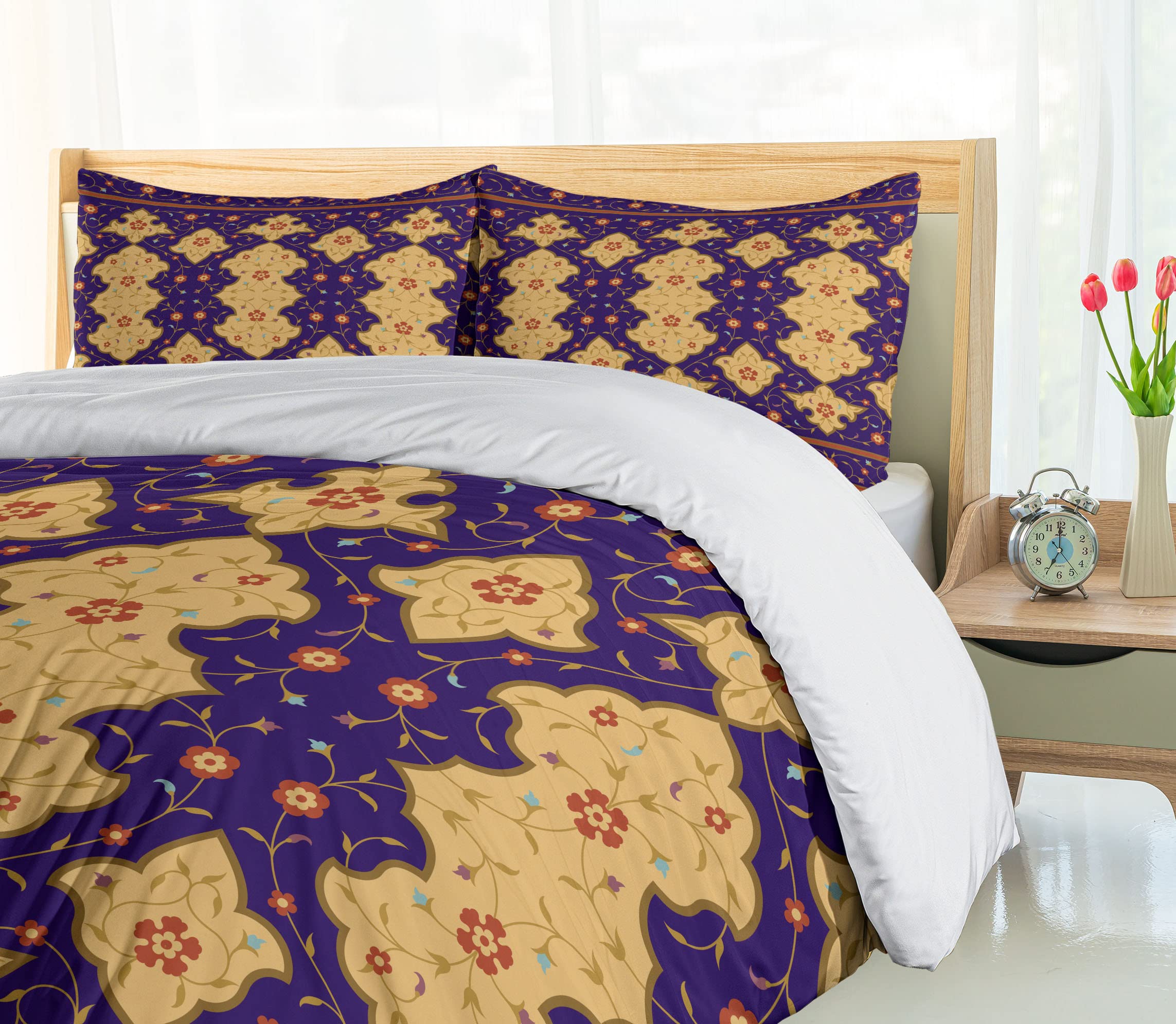 Amazon｜モロッコ布団カバーセットby Ambesonne、従来アラビアBorder